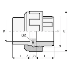 ASTORE Union PVC - Collé Femelle Ø50 / Males Filleté 1"1/2 - PN16 -Nettoyage De Piscine Soldes img 1494 03 1080